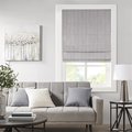 Madison Park Grey 100 Percent Polyester Basketweave Room Darkening Roman Shade MP40-6551